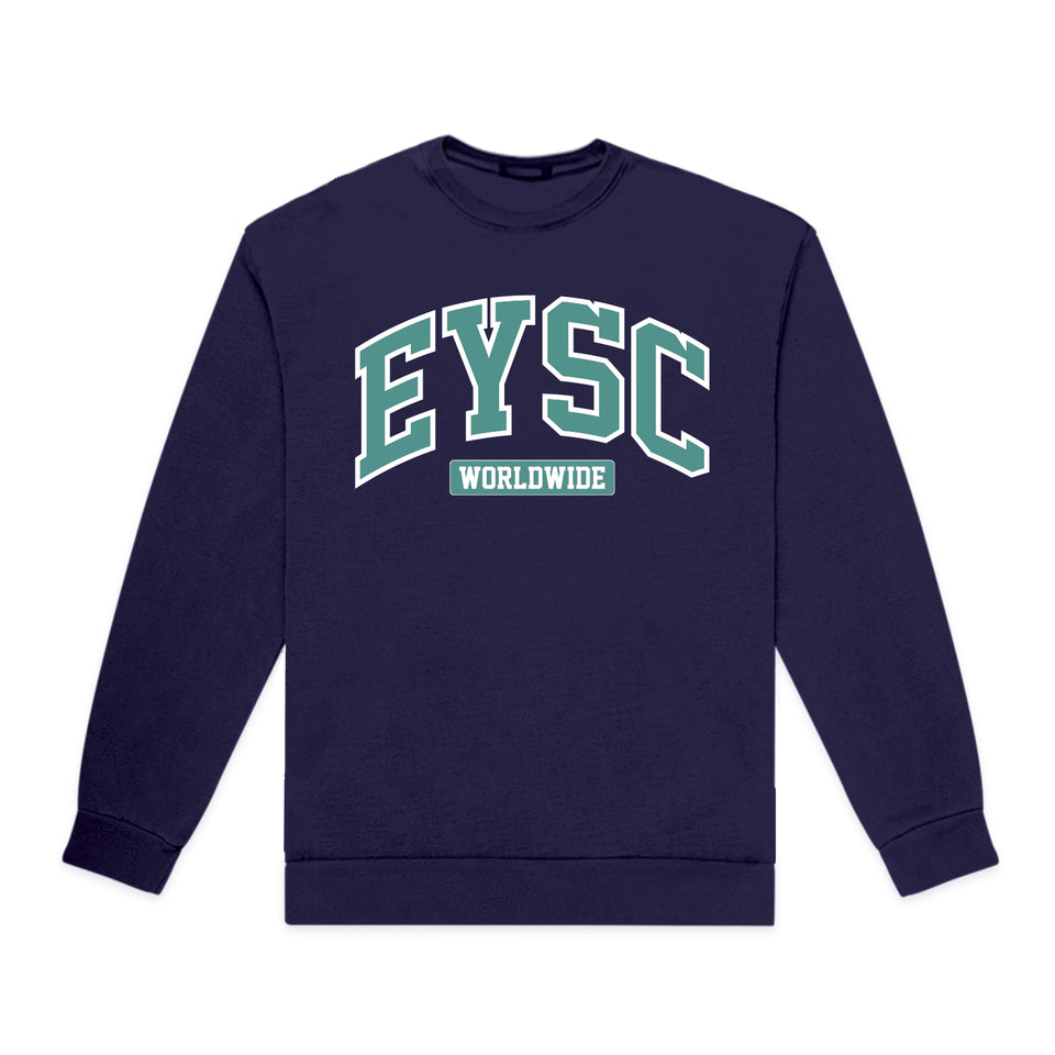"OFF CAMPUS" NAVY BLUE CREWNECK