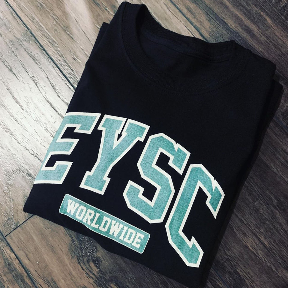 "OFF CAMPUS" NAVY BLUE CREWNECK