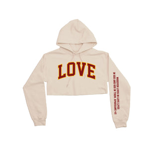 "LOVE" Crop Top Hoodie