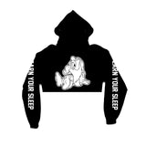 Sleepy Cropped Hoodie (BLACK)