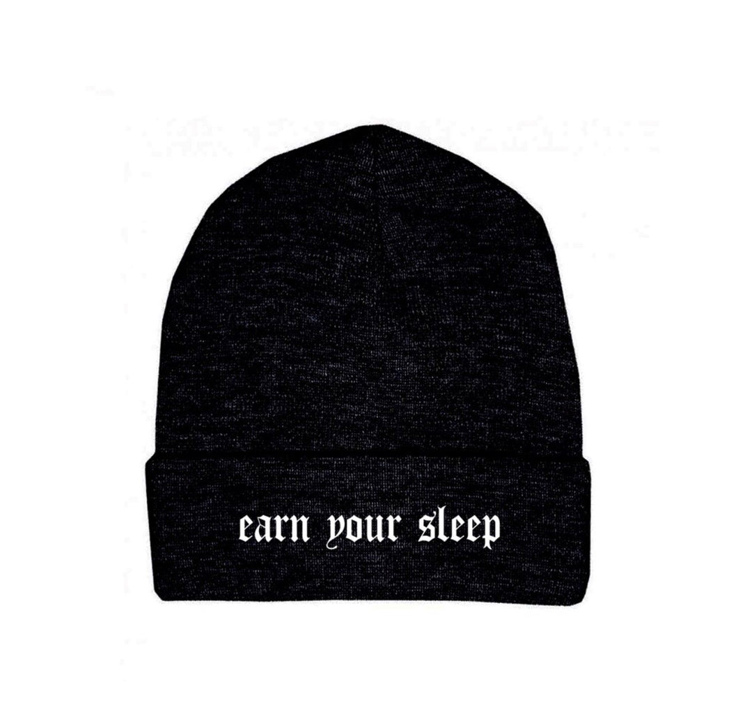 Earn your sleep beanie (black)